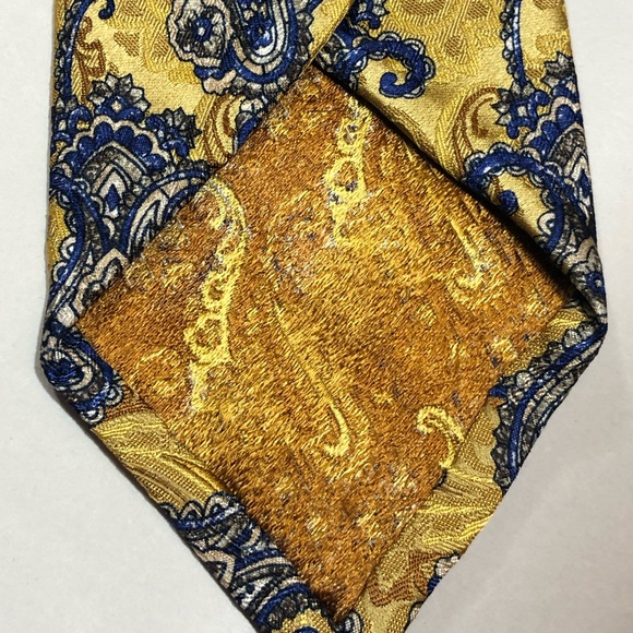 Robert Talbott /Seven Fold Tie - Blue/Gold - Picture 5 of 8